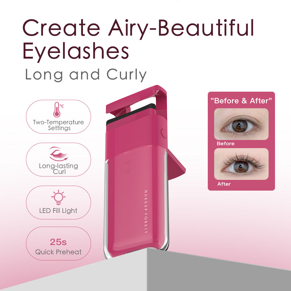 Heated Eyelash Curler for Short Lashes – No-Pinch & Long-Lasting Curl | Makeup Forest - Makeupforest