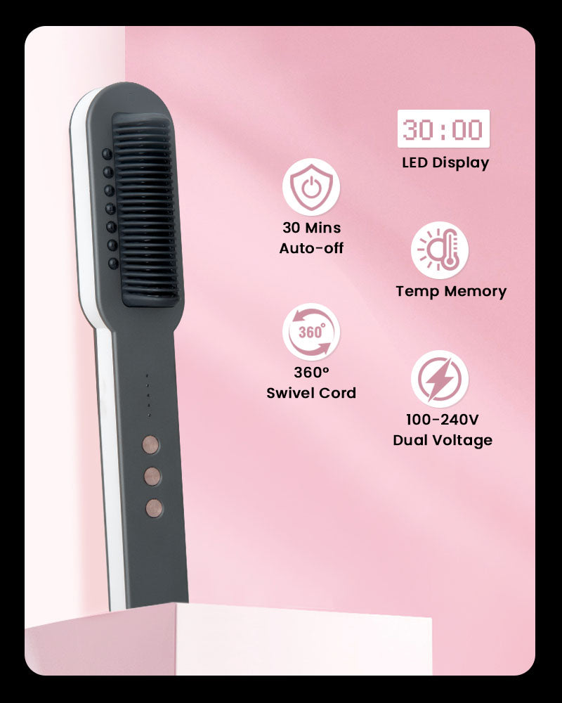 Negative - Ion Steam Hair Straightening Comb: Unlock a New Smooth Hair Experience