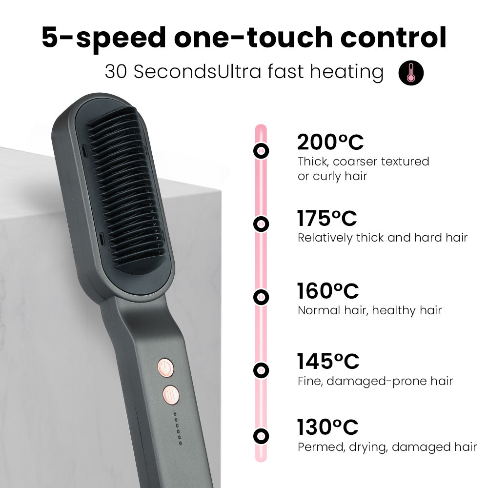 2-in-1 Hair Straightener & Curler – Portable Ceramic Flat Iron for Travel