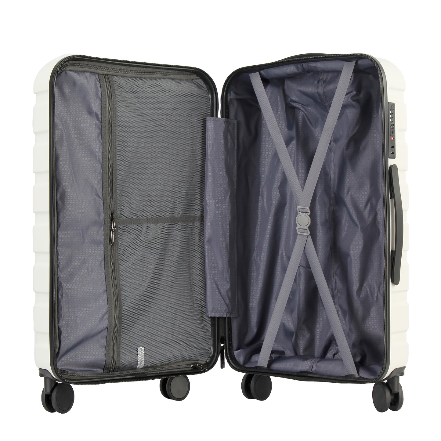 Luggage Sets 3 Piece ABS Hardside Suitcase with TSA Lock Spinner Wheels Travel Luggage(20/24/28in) Lightweight & Durable Luggage Family Travel Description