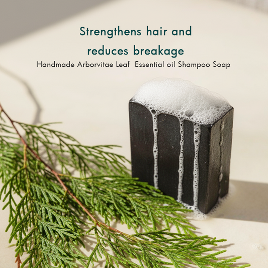 Handmade Arborvitae Leaf Essential Oil Shampoo Bar