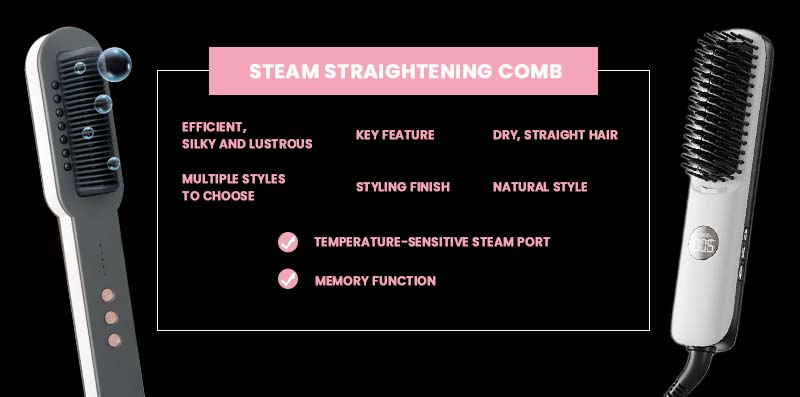 Negative - Ion Steam Hair Straightening Comb: Unlock a New Smooth Hair Experience