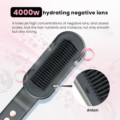 2-in-1 Hair Straightener & Curler – Portable Ceramic Flat Iron for Travel