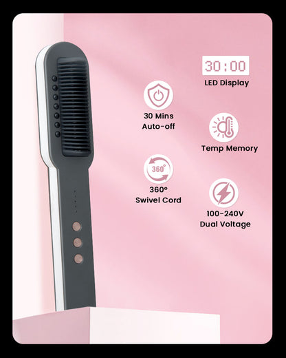 Negative - Ion Steam Hair Straightening Comb: Unlock a New Smooth Hair Experience
