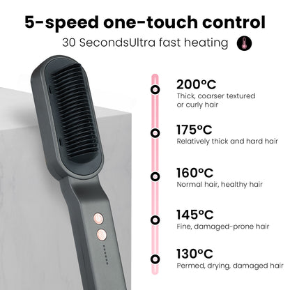 2-in-1 Hair Straightener & Curler – Portable Ceramic Flat Iron for Travel