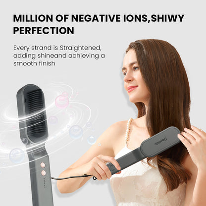 2-in-1 Hair Straightener & Curler – Portable Ceramic Flat Iron for Travel