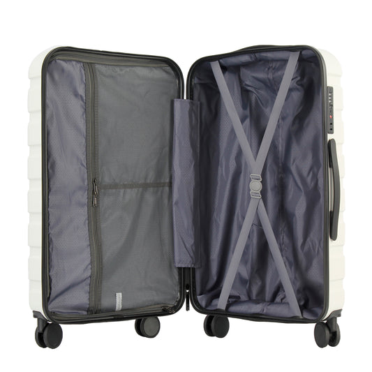 Luggage Sets 3 Piece ABS Hardside Suitcase with TSA Lock Spinner Wheels Travel Luggage(20/24/28in) Lightweight & Durable Luggage Family Travel Description