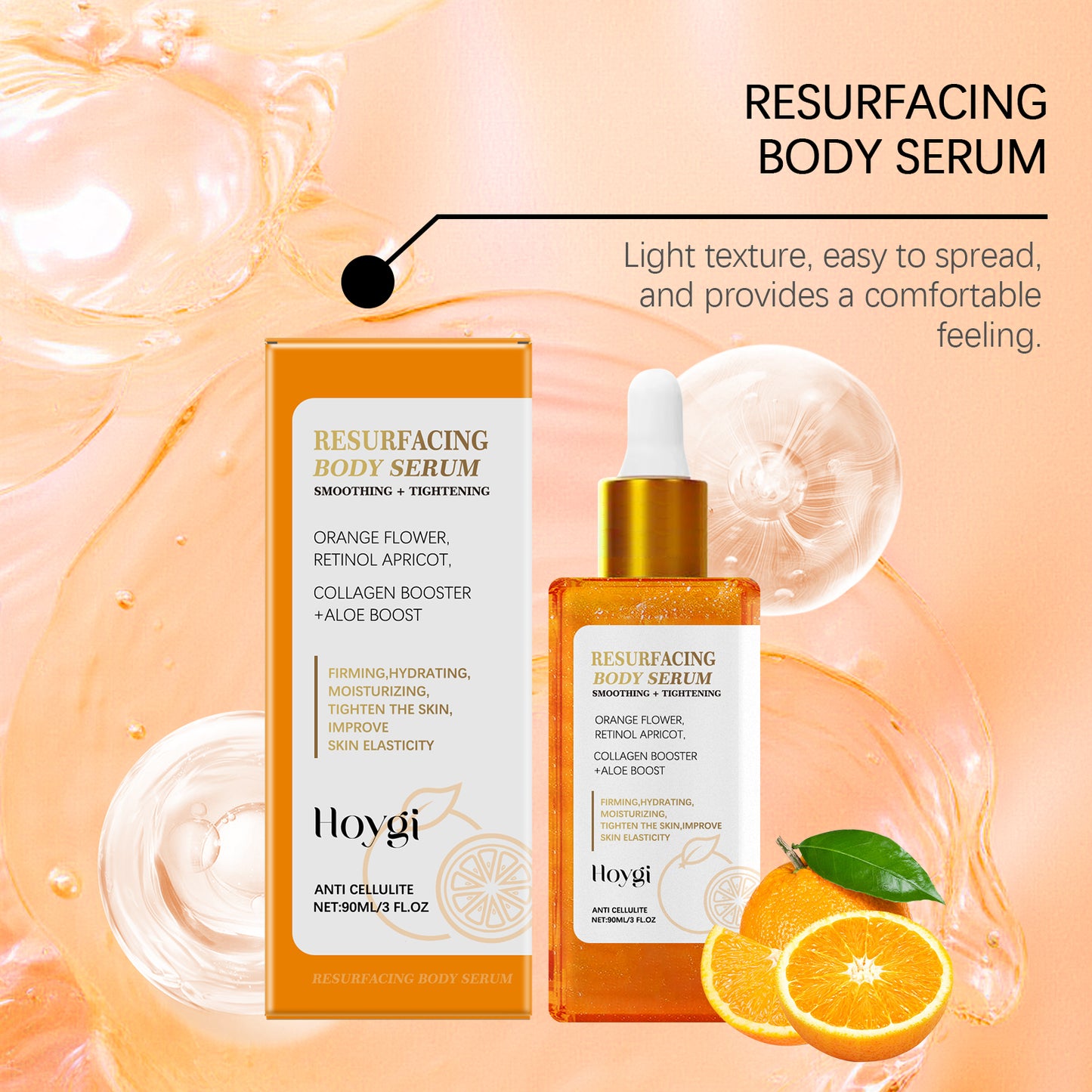 Hoygi Anti-Cellulite Body Firming Serum Anti-Wrinkle Balancing Oil and Water Delicate Skin Serum