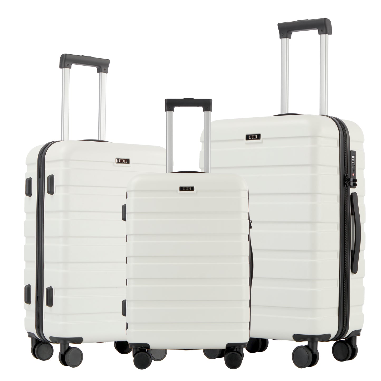 Luggage Sets 3 Piece ABS Hardside Suitcase with TSA Lock Spinner Wheels Travel Luggage(20/24/28in) Lightweight & Durable Luggage Family Travel Description
